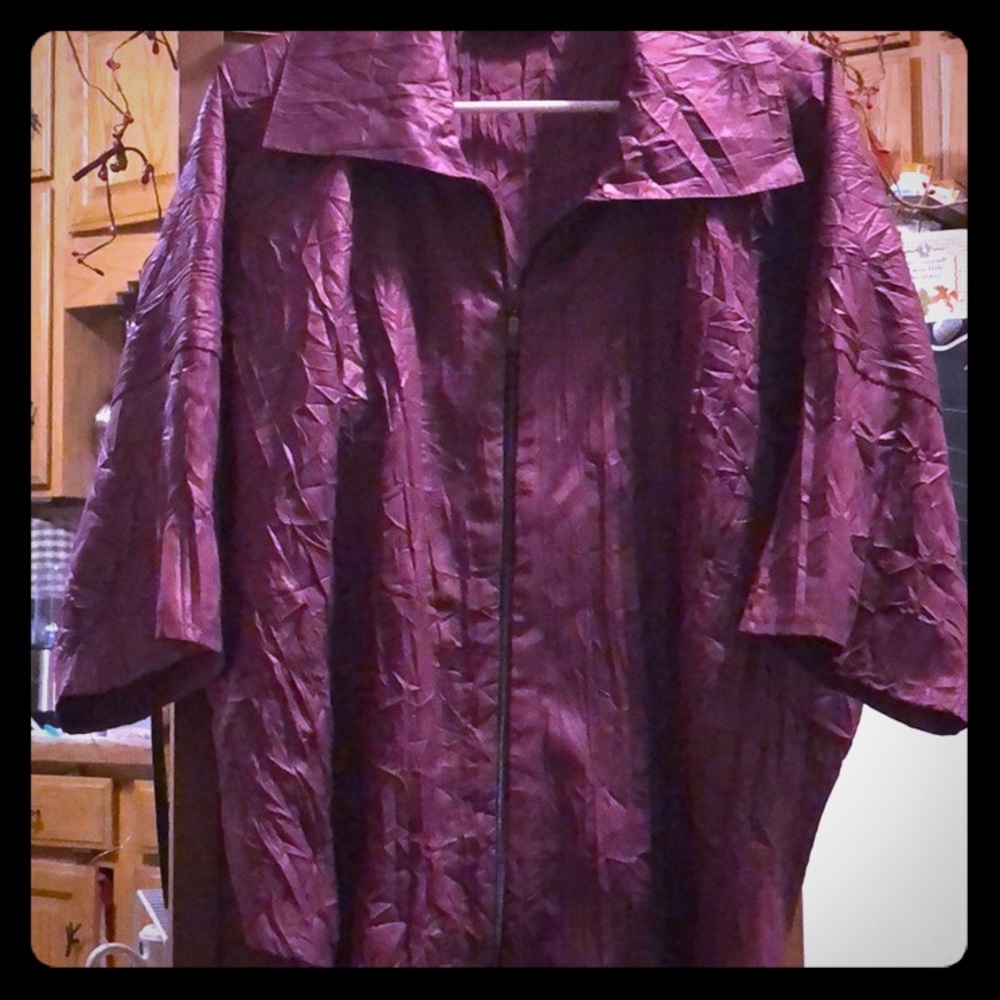 OLIVER JUNG paris eggplant zippered jacket